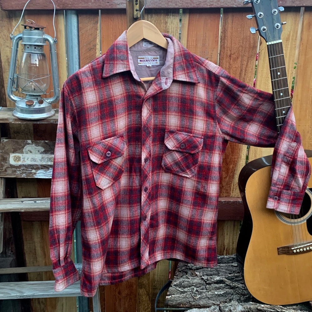 Vintage Mervyns wall flannel button-down.